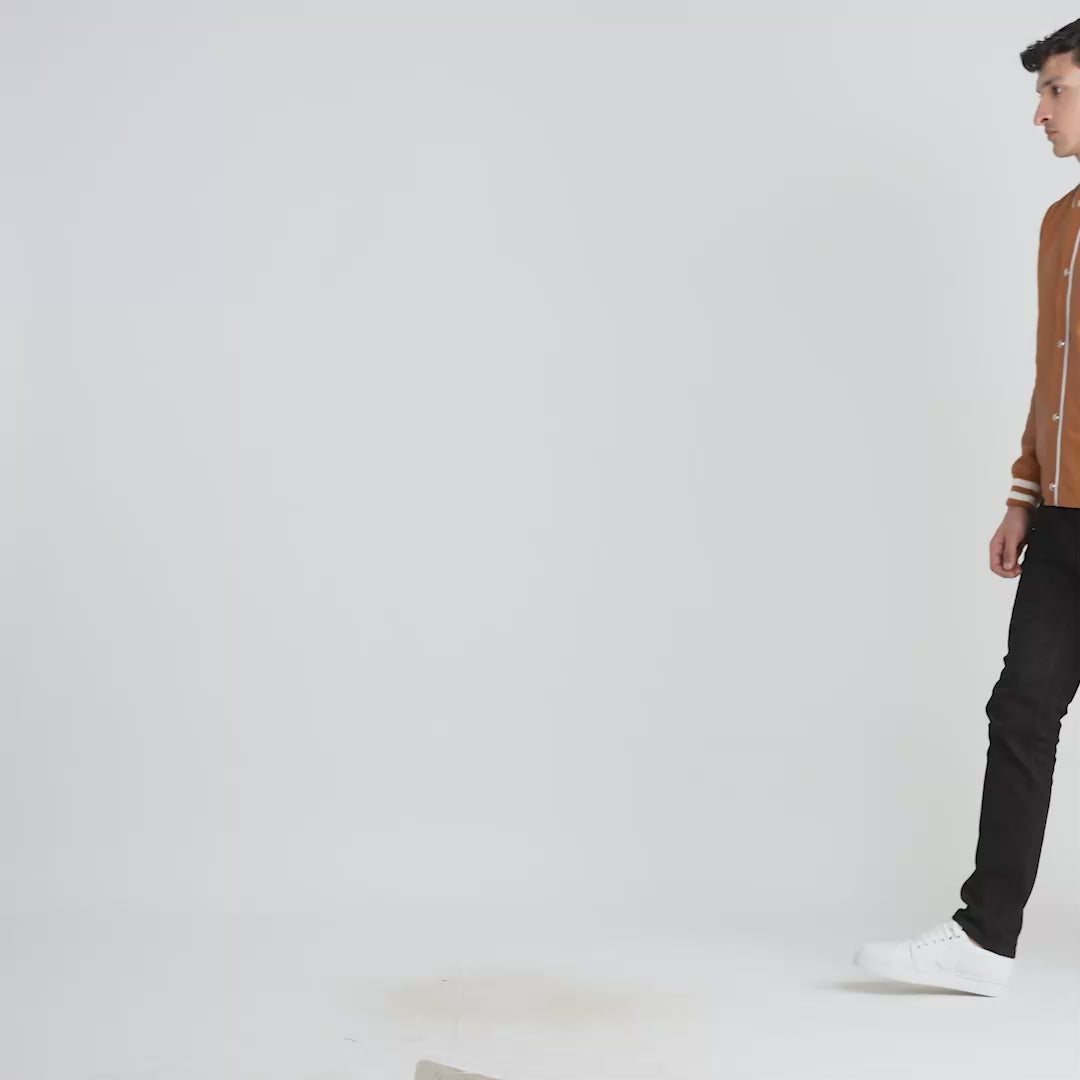 Willis Leather Bomber Jacket For Men