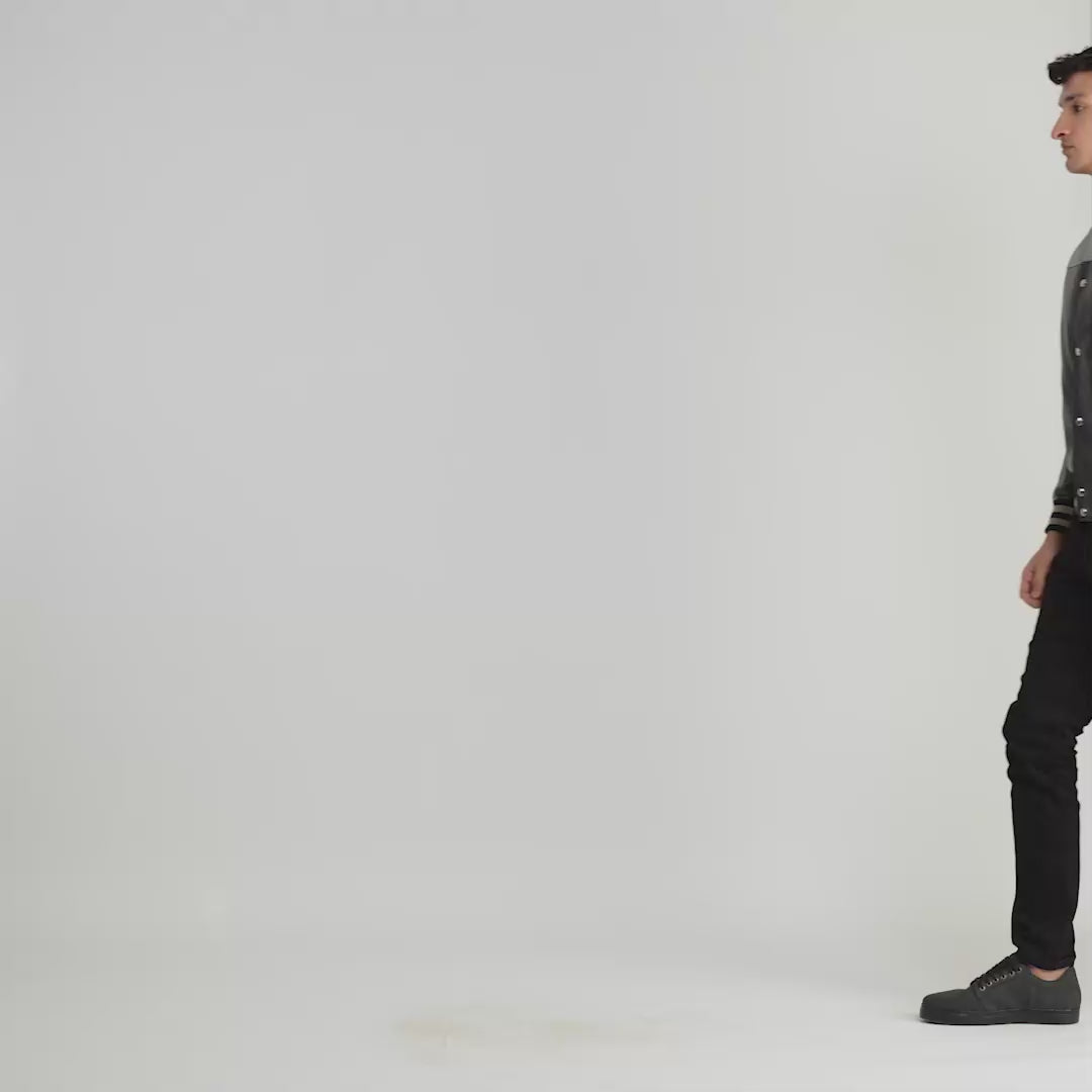 Terrance Leather Bomber Jacket For Men
