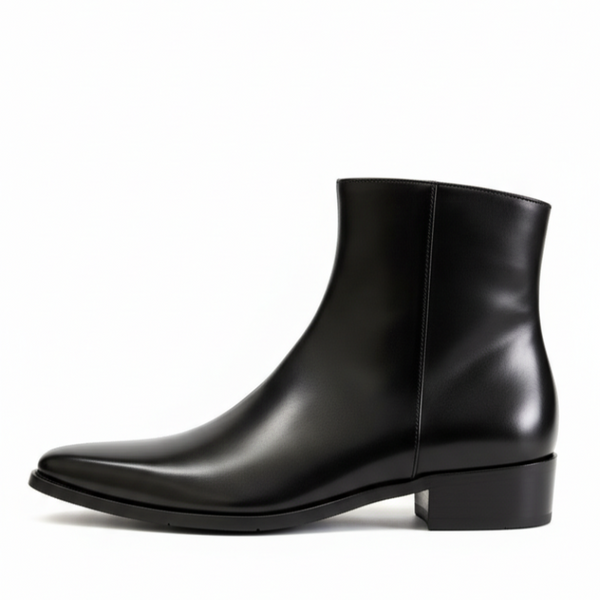 Rexoluxe Sleek Leather Ankle Boots