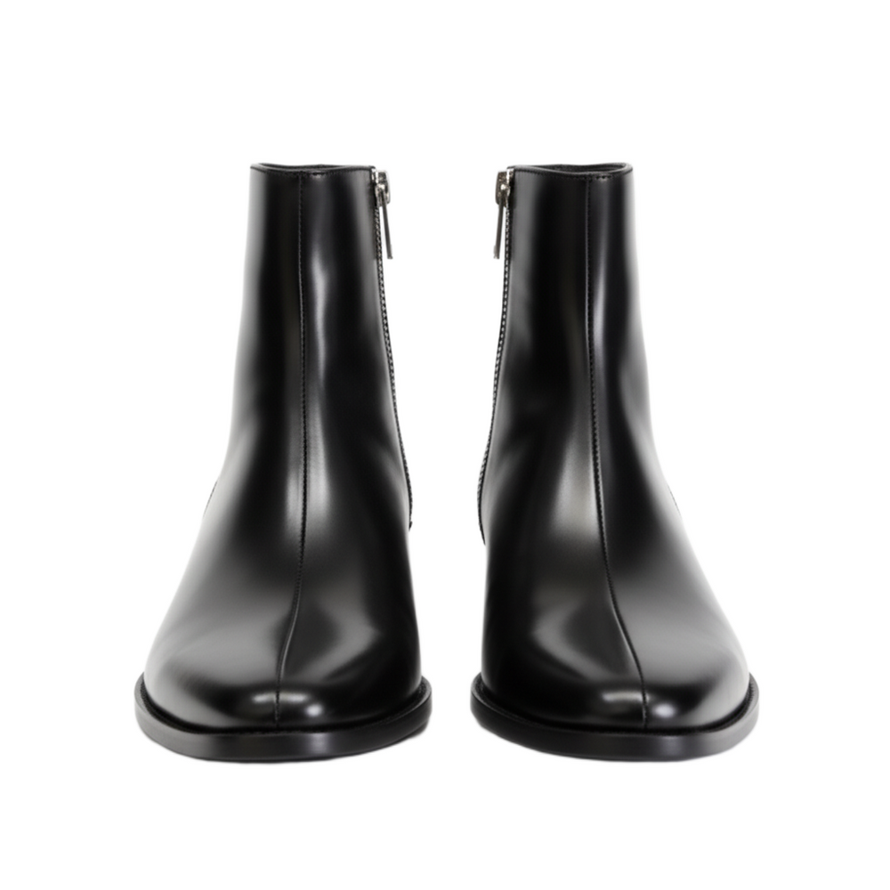 Rexoluxe Sleek Leather Ankle Boots
