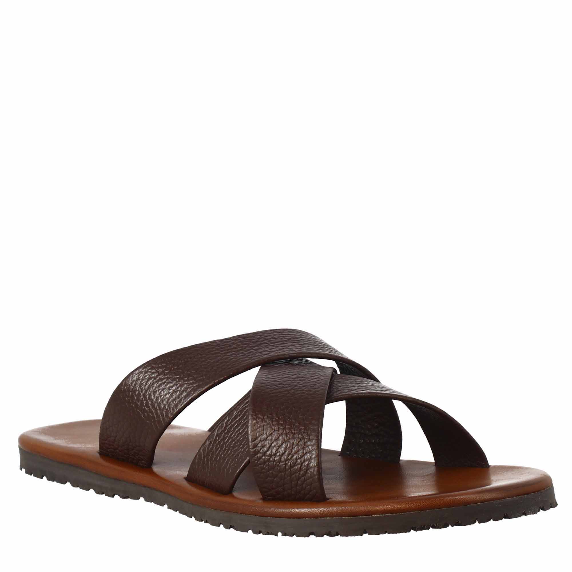 Brown Leather Slippers