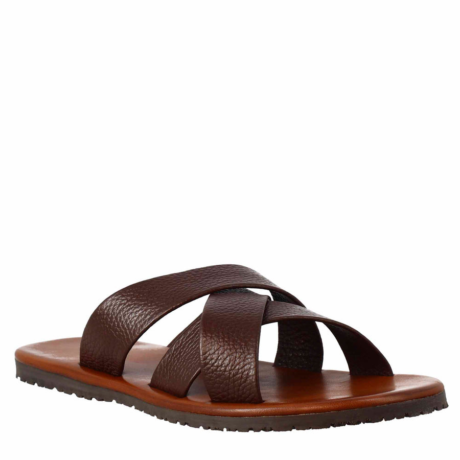 Brown Leather Slippers