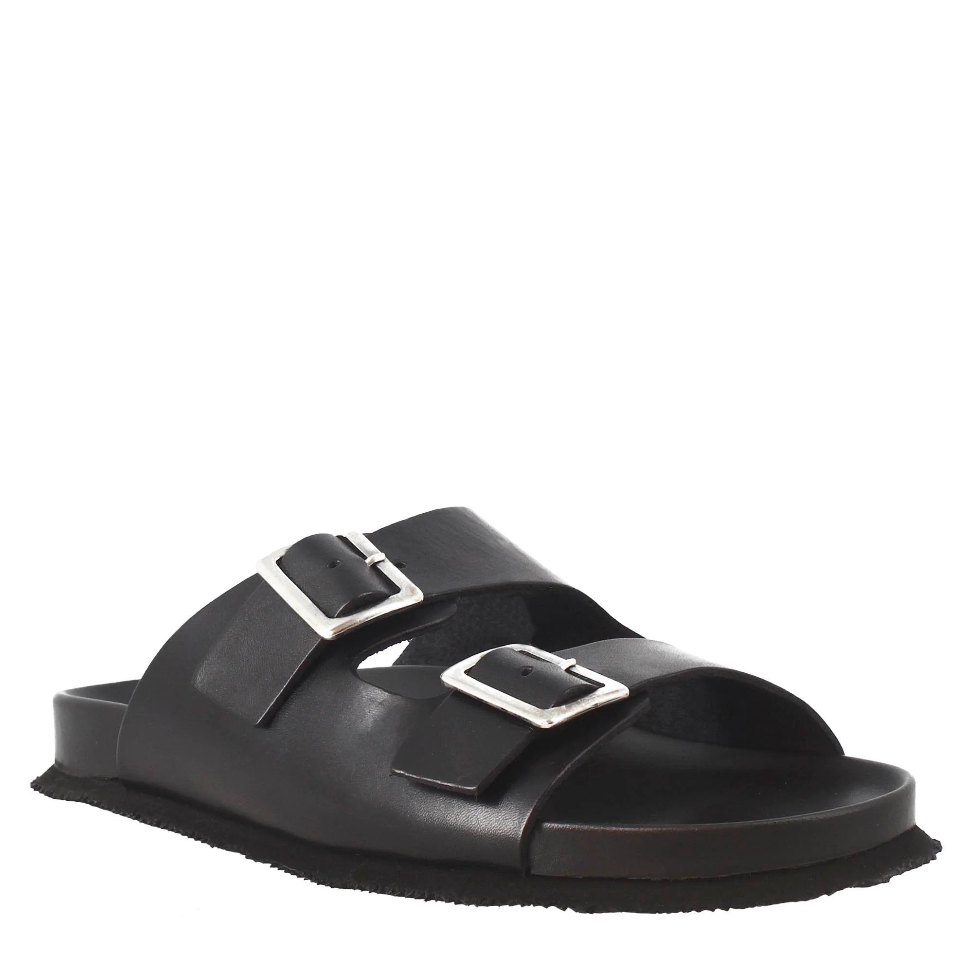 Black Double Buckle Sandals