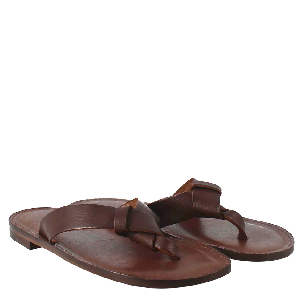 Leather Gladiator Slipper for Men