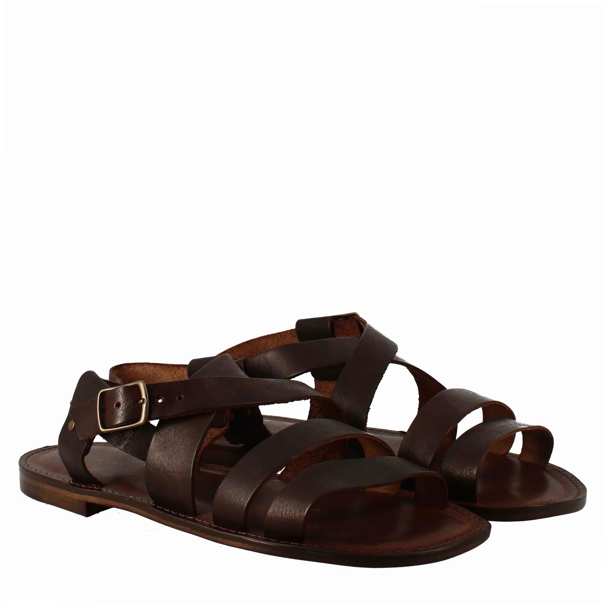 Brown Leather Gladiator Sandals