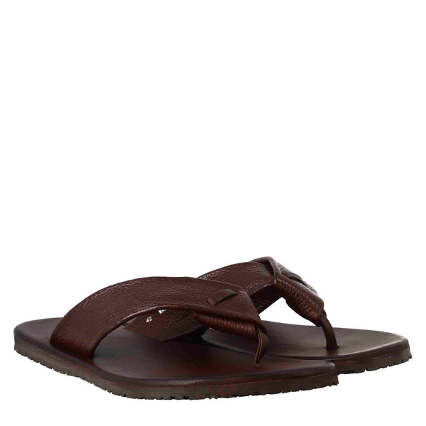 Classic Leather Handmade Thong - Brown