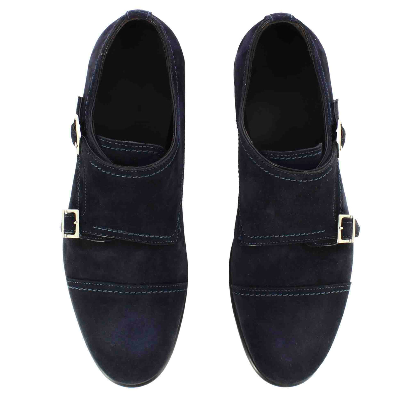 Suede Double Monk Strap Shoes