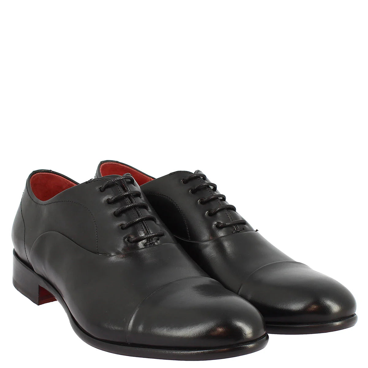 Black Calf Leather Lace-up Shoes