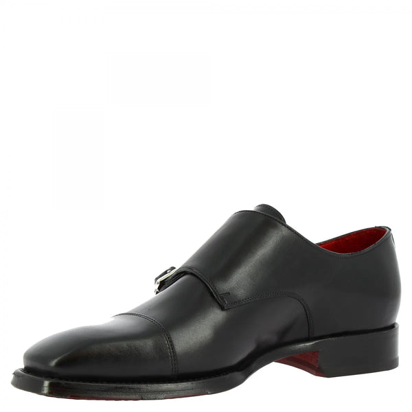 Calf Leather Double Buckle Dress Shoes