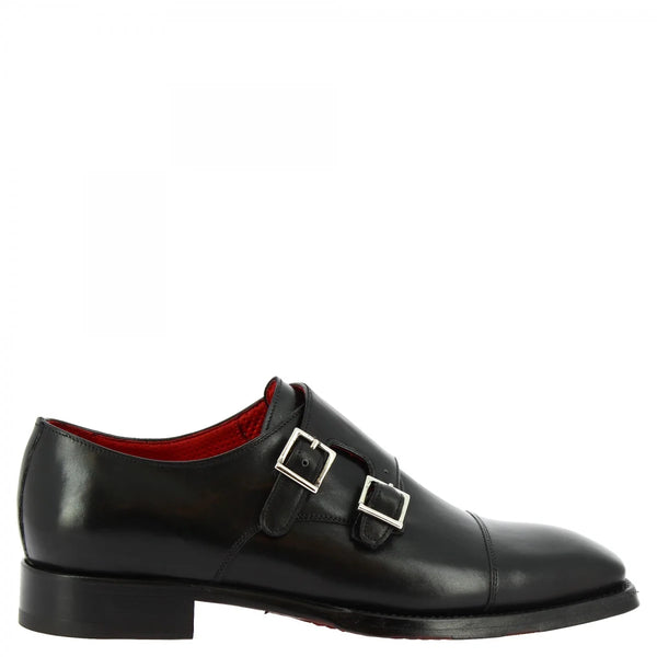 Calf Leather Double Buckle Dress Shoes