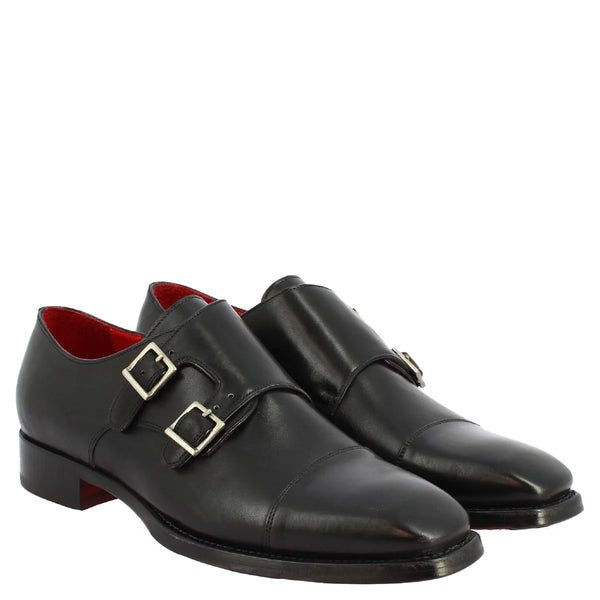 Calf Leather Double Buckle Dress Shoes