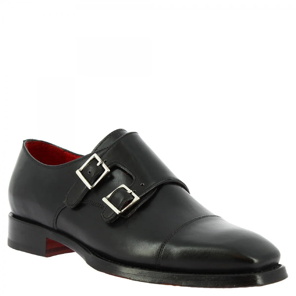 Calf Leather Double Buckle Dress Shoes