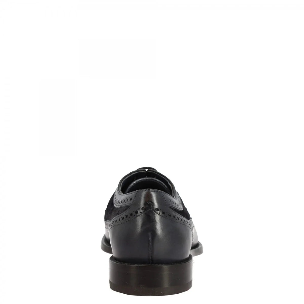 Calf and suede half brogues shoes