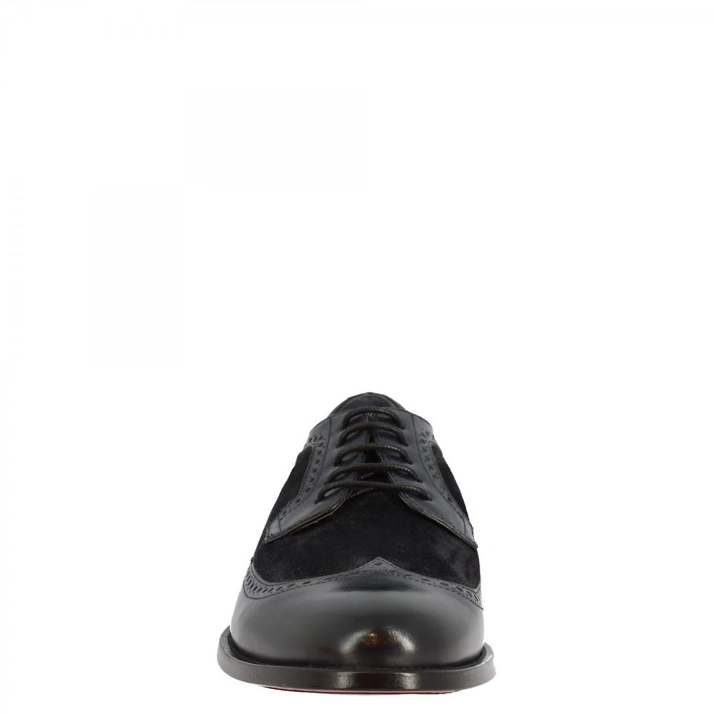 Calf and suede half brogues shoes