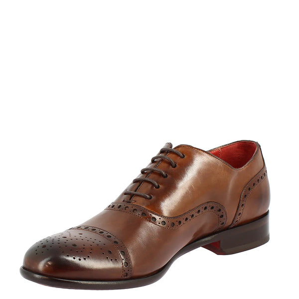 Brandy Leather Brogues Shoes