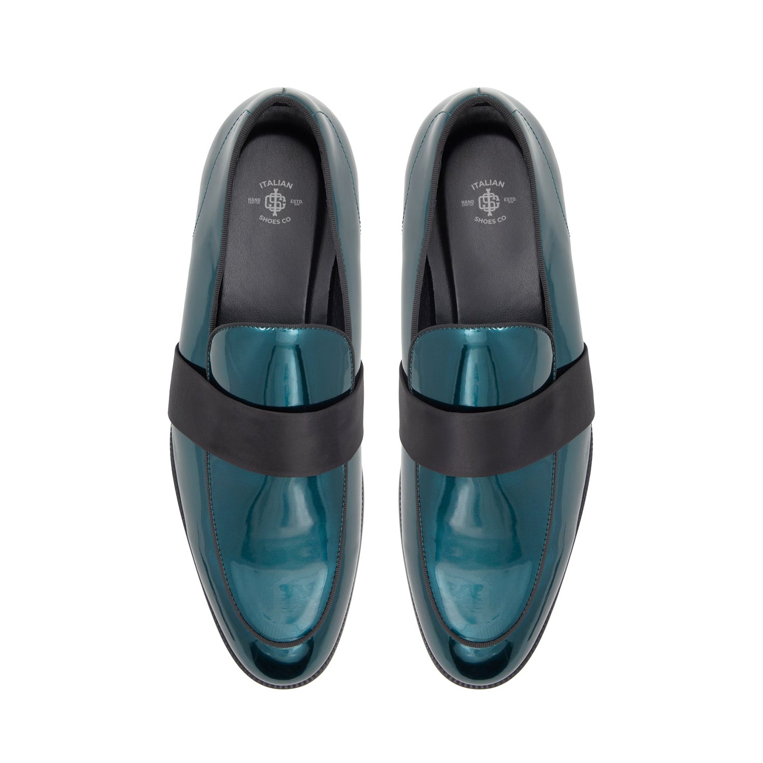 Turquoise Black Strap Loafers