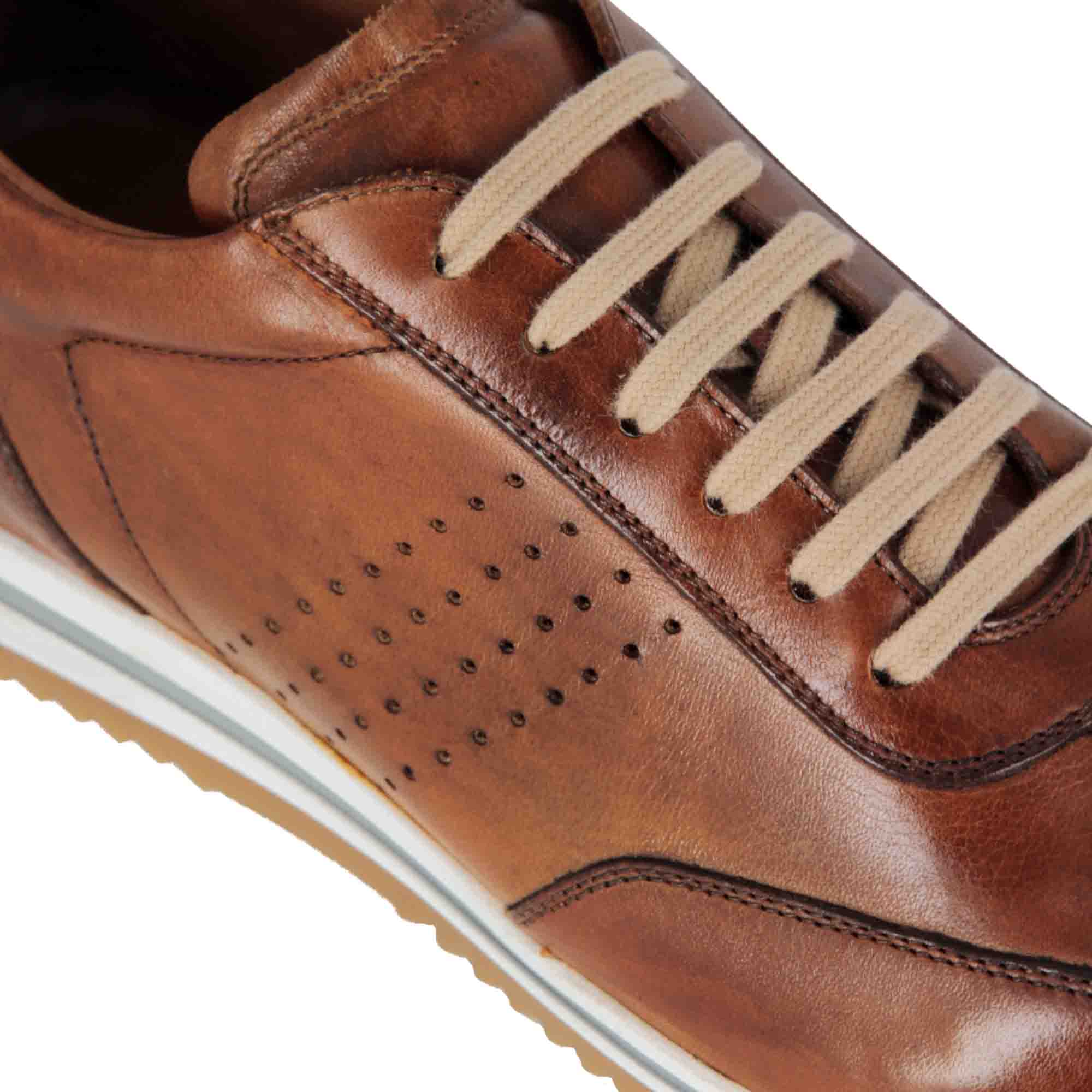 Buy Light Brown Leather Casual Sneaker for Men | Italian
