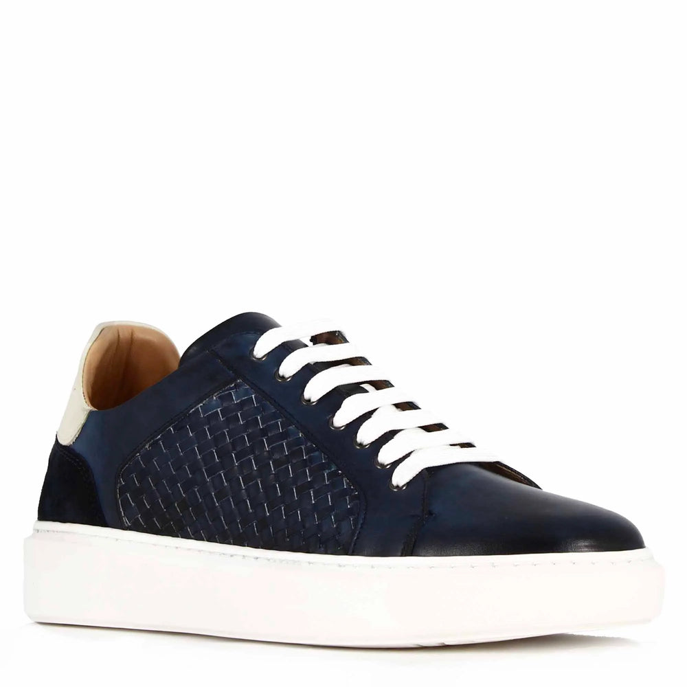 Men's Casual Trainer In Woven Leather