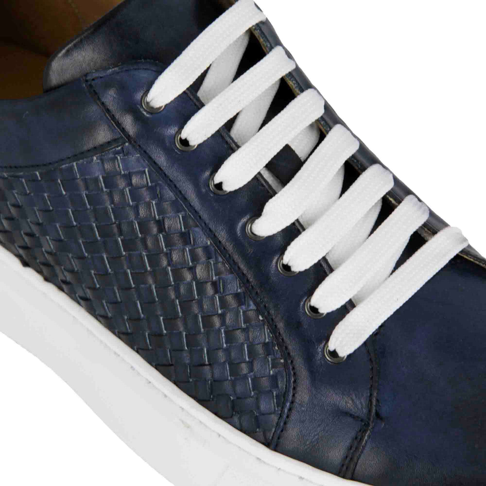 Men's Casual Trainer In Woven Leather