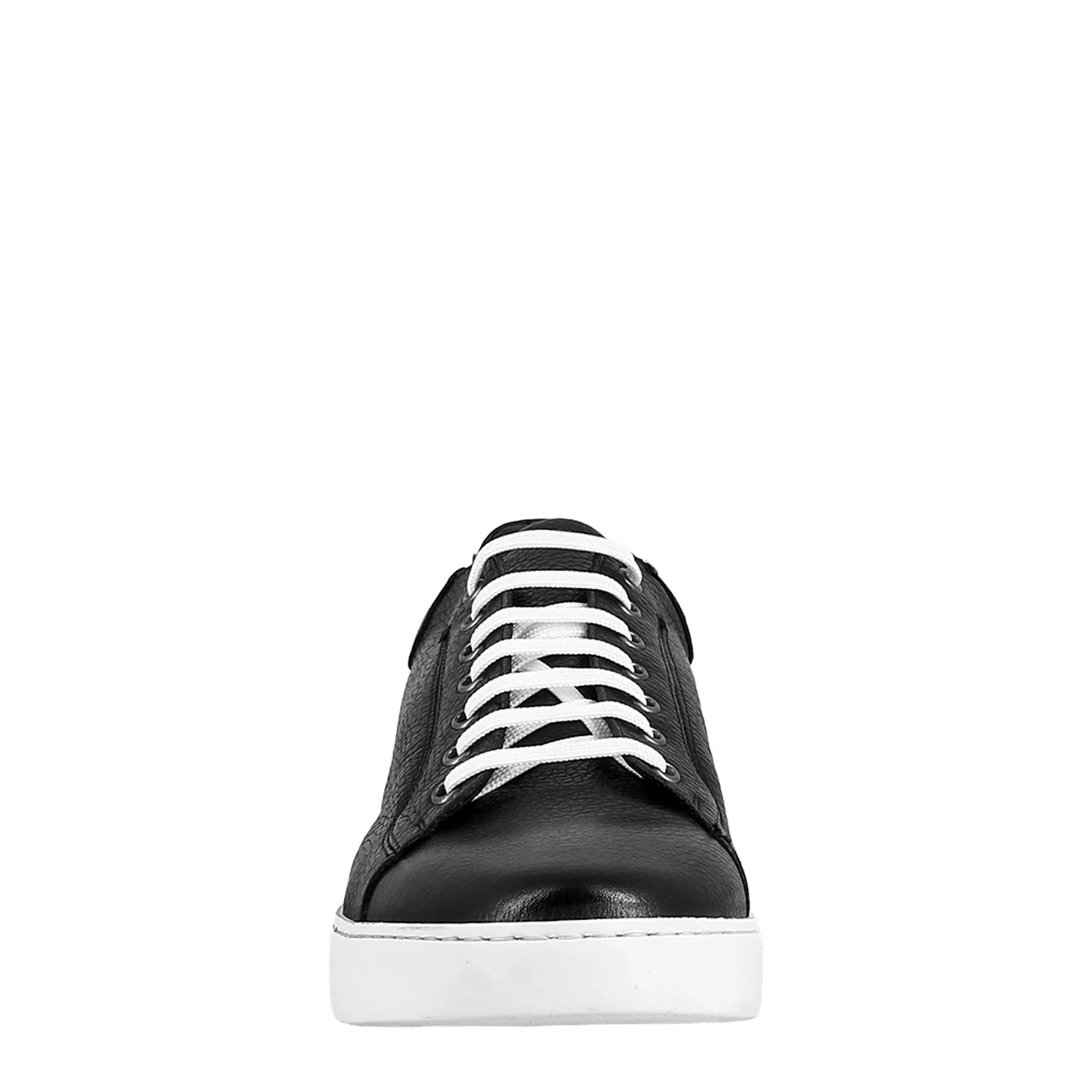 Smooth Black Leather Sneaker