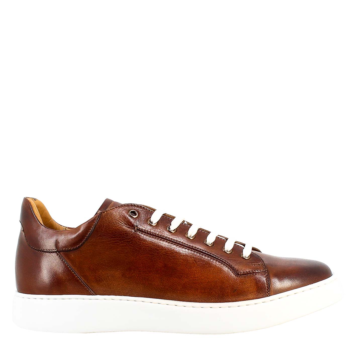 Brown Sneaker in Smooth Leather