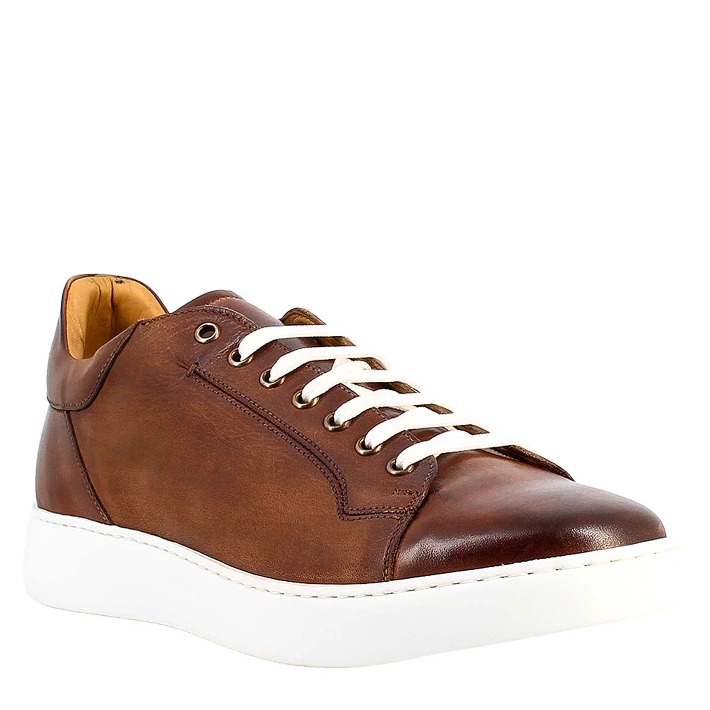 Brown Sneaker in Smooth Leather