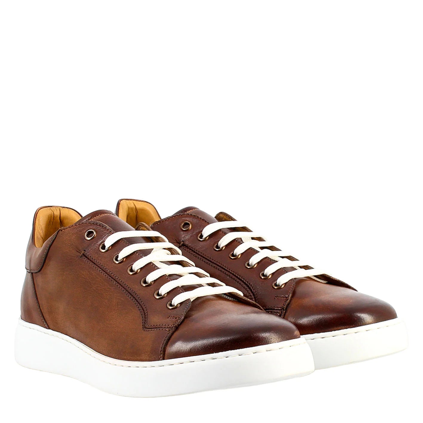 Brown Sneaker in Smooth Leather