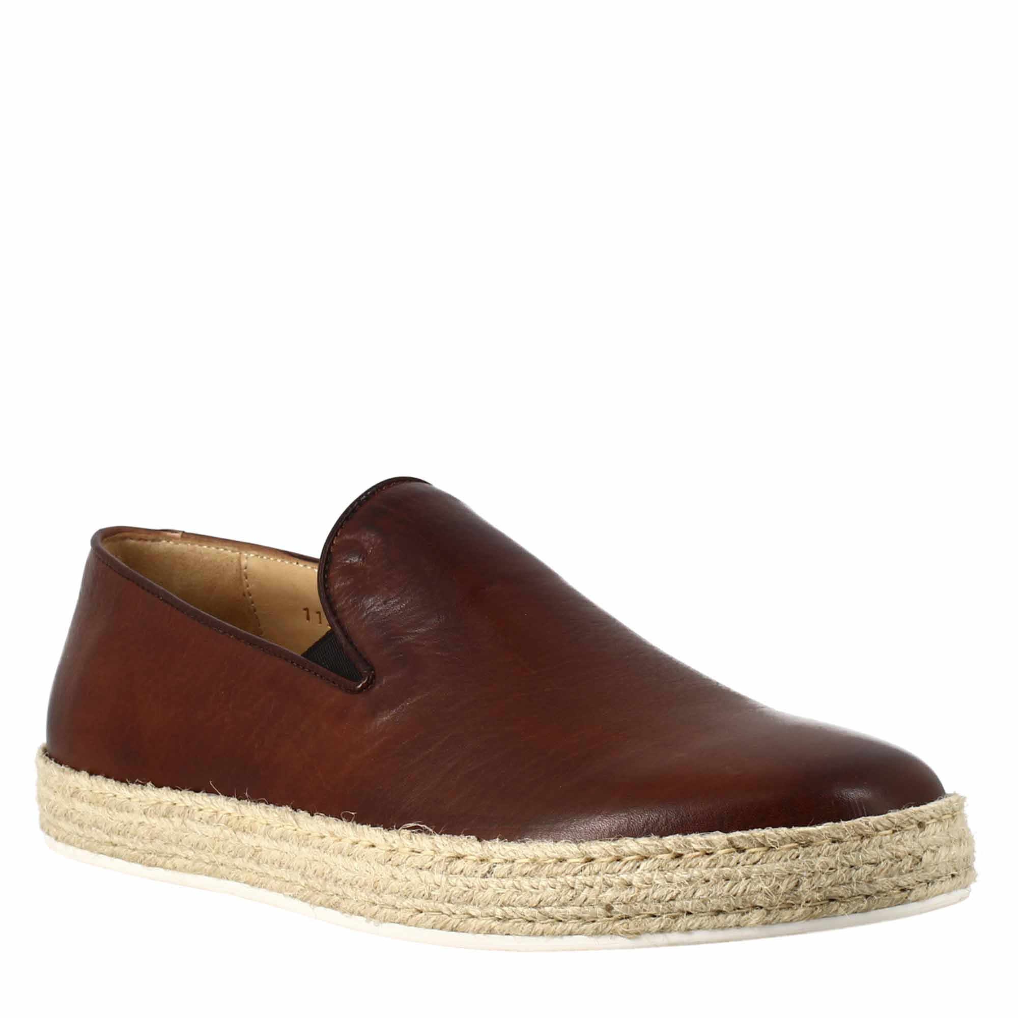 Brandy Brown Sneaker in Smooth Leather