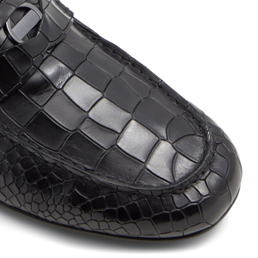 Croco X Pythan Textured Leather Loafers
