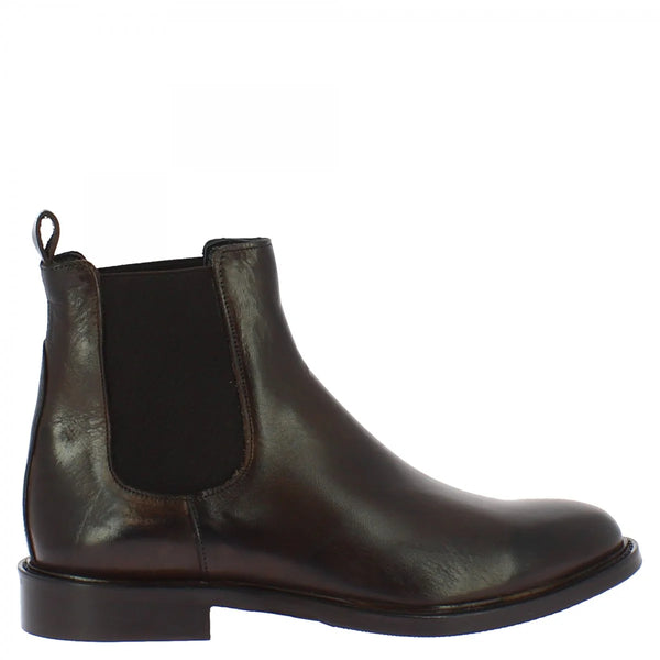 Leather handmade ankle boots