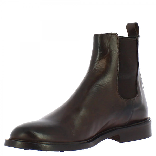 Leather handmade ankle boots