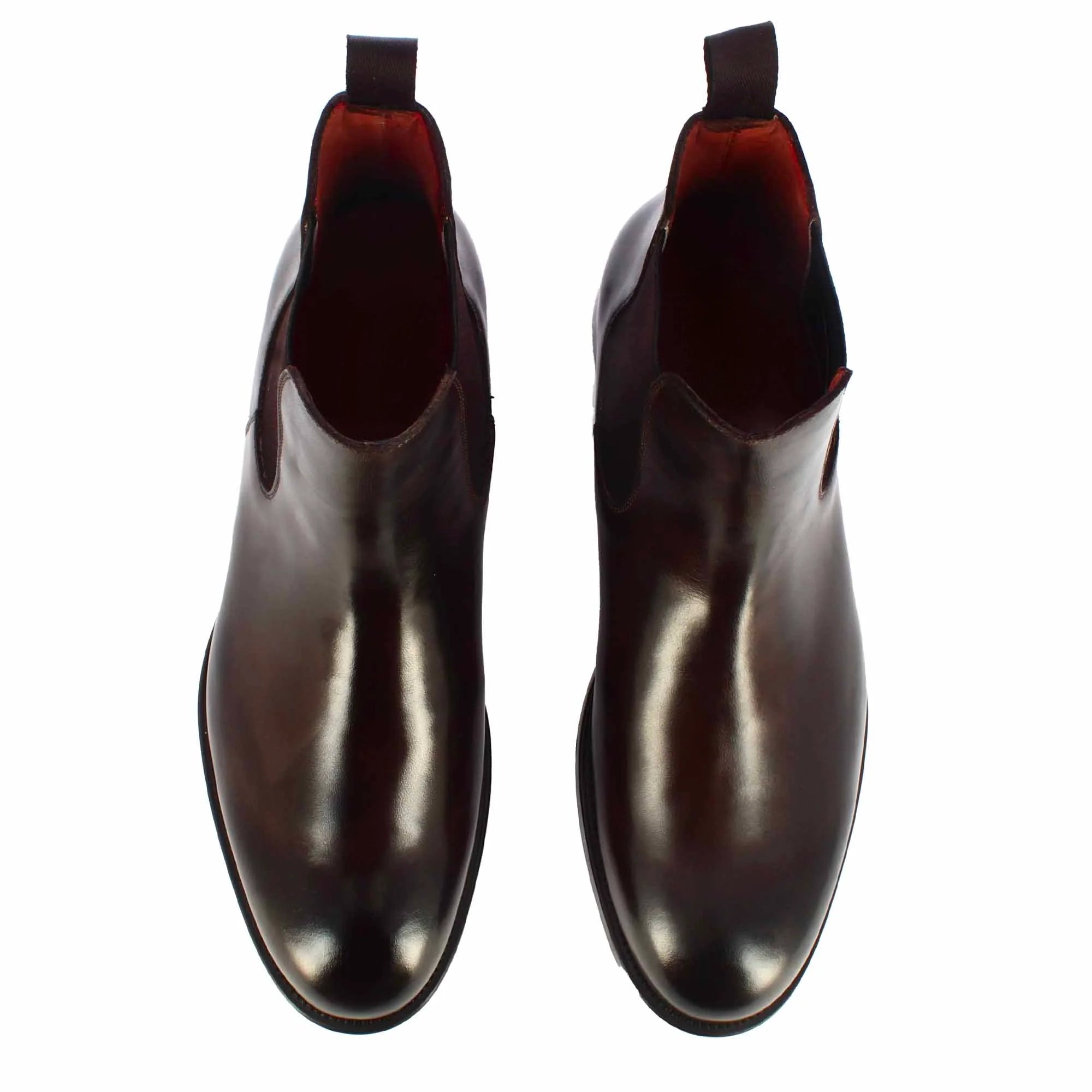 Handmade Brown Leather Chelsea Boots