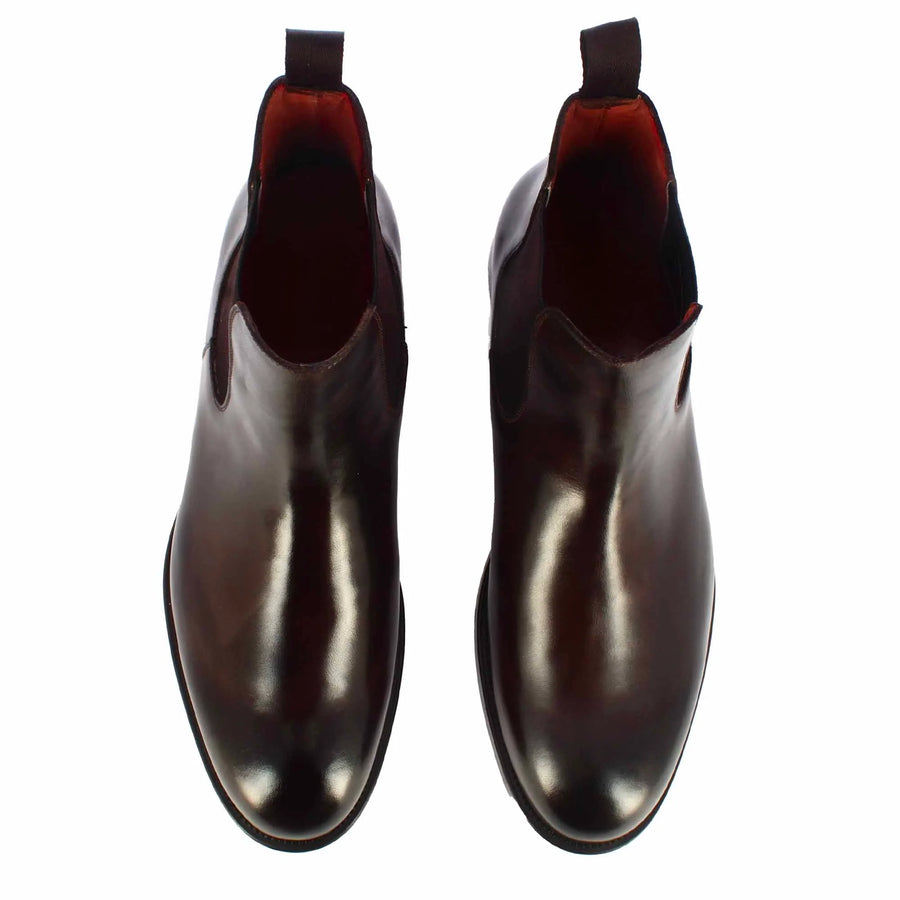 Handmade Brown Leather Chelsea Boots