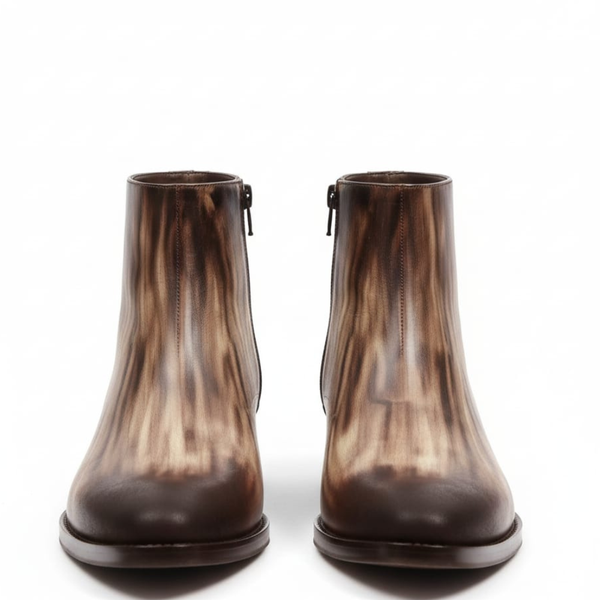Italian Luxury Gradient Leather Chelsea Boots