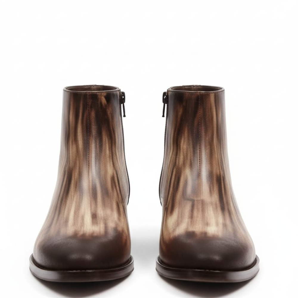 Italian Luxury Gradient Leather Chelsea Boots