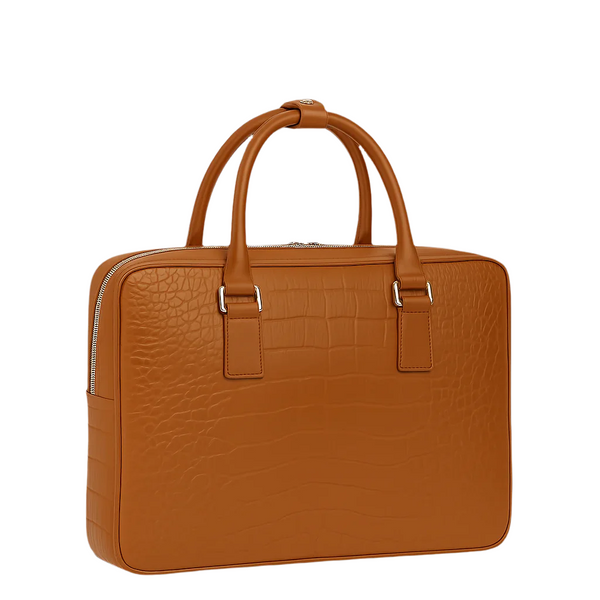 Italian Croco Leather Textured Briefcase Edition