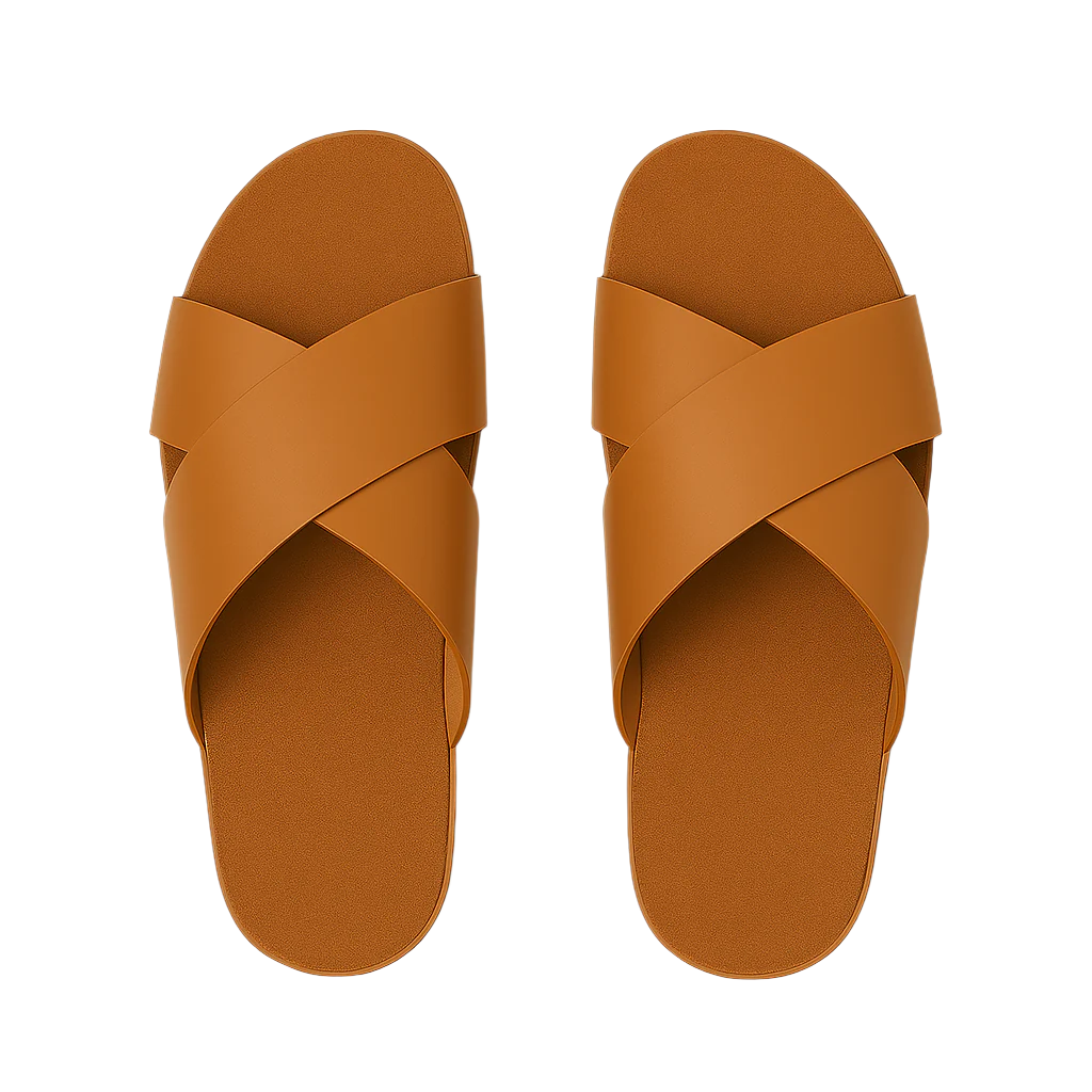 Pure Elegance Tan Leather Slipper
