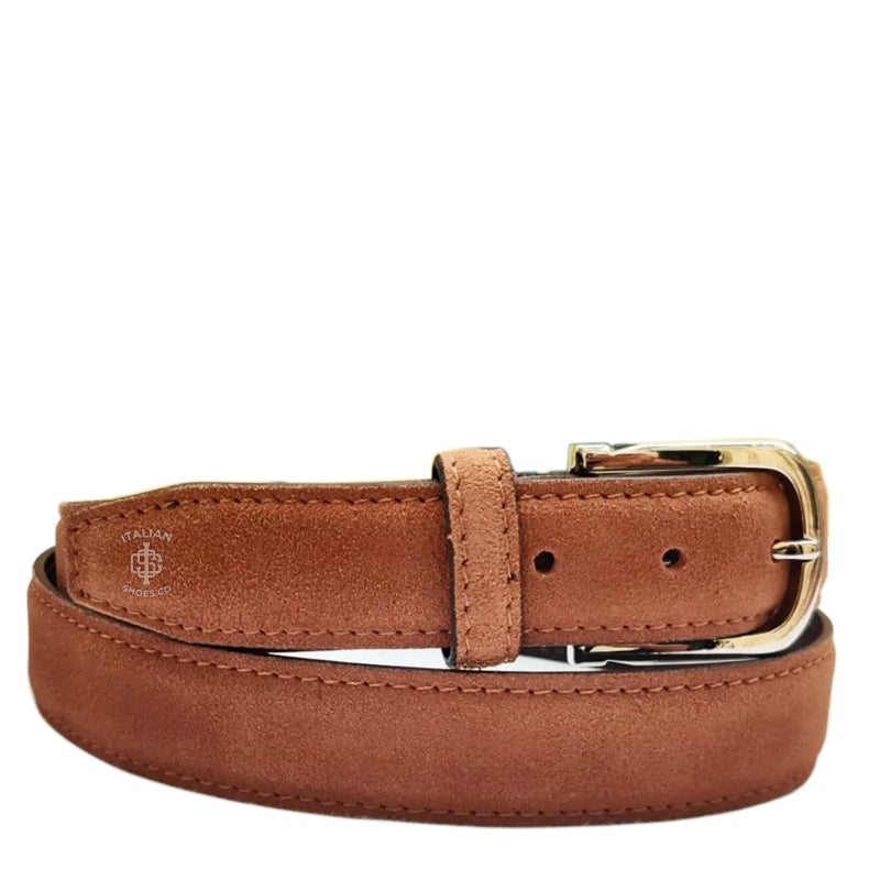 Scamosciata Leather Belt Tan