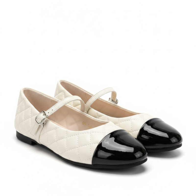 Italian Quilted Grace Mary Jane Flats
