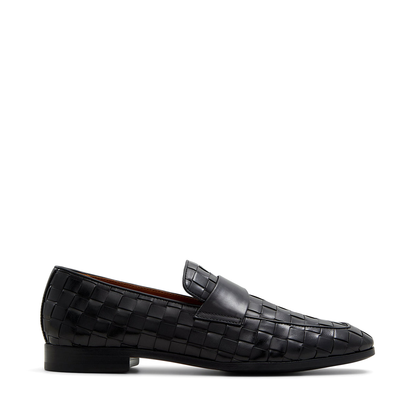 Black Braided Leather Loafers