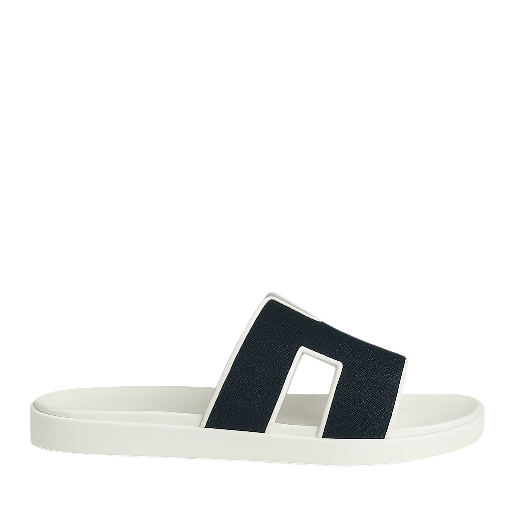 Haven Textured H Style Dual Slip On in Canvas Blue and Beige