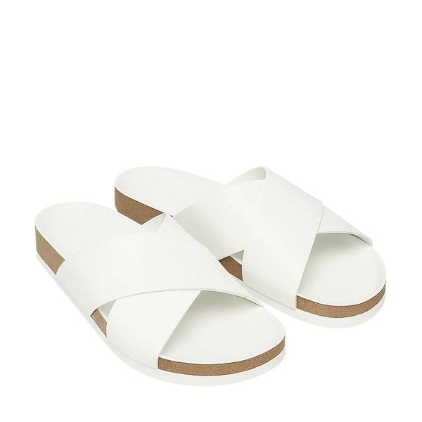 Pure Elegance Leather Slipper - White