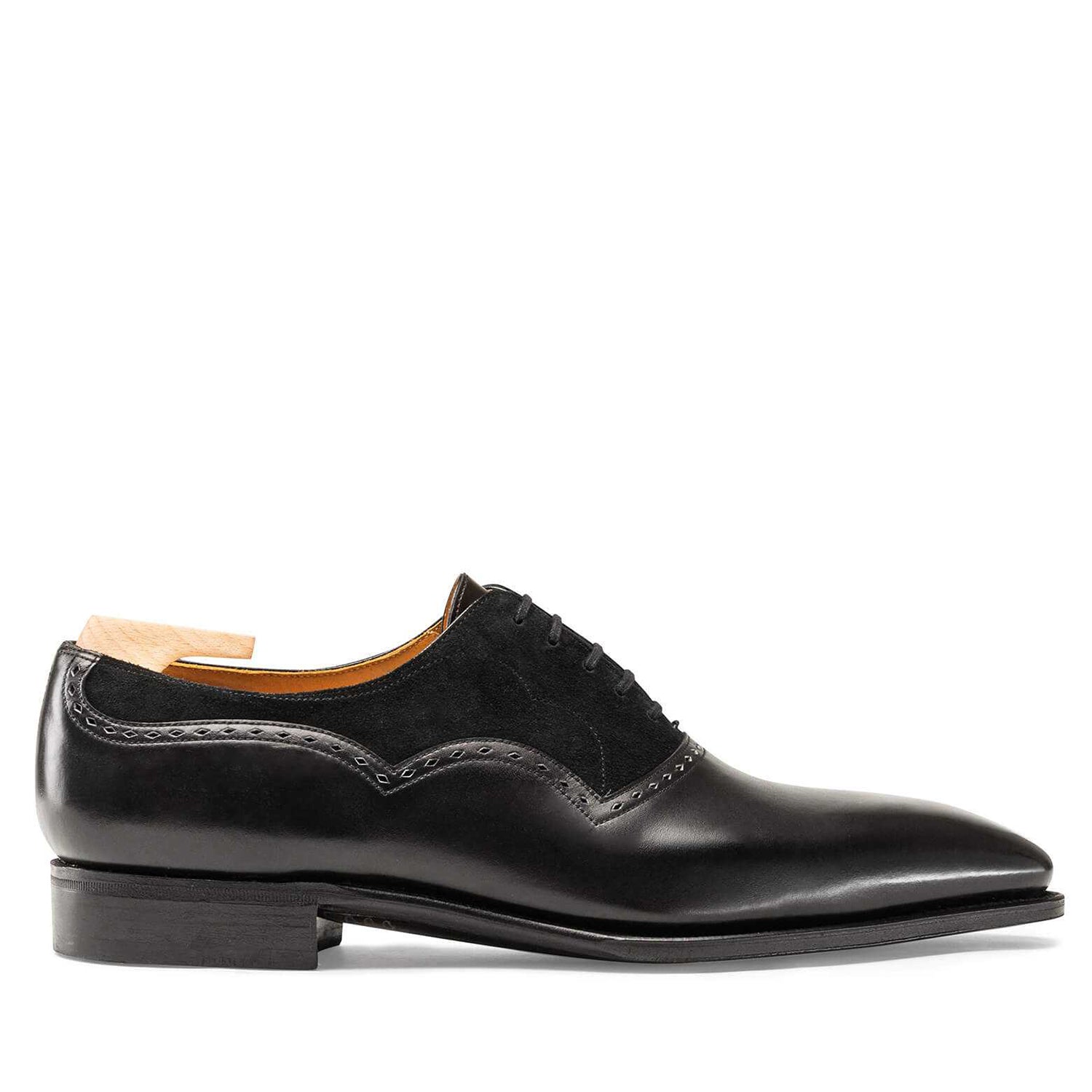 WILFRID CALF AND SUEDE CALF LEATHER BLACK