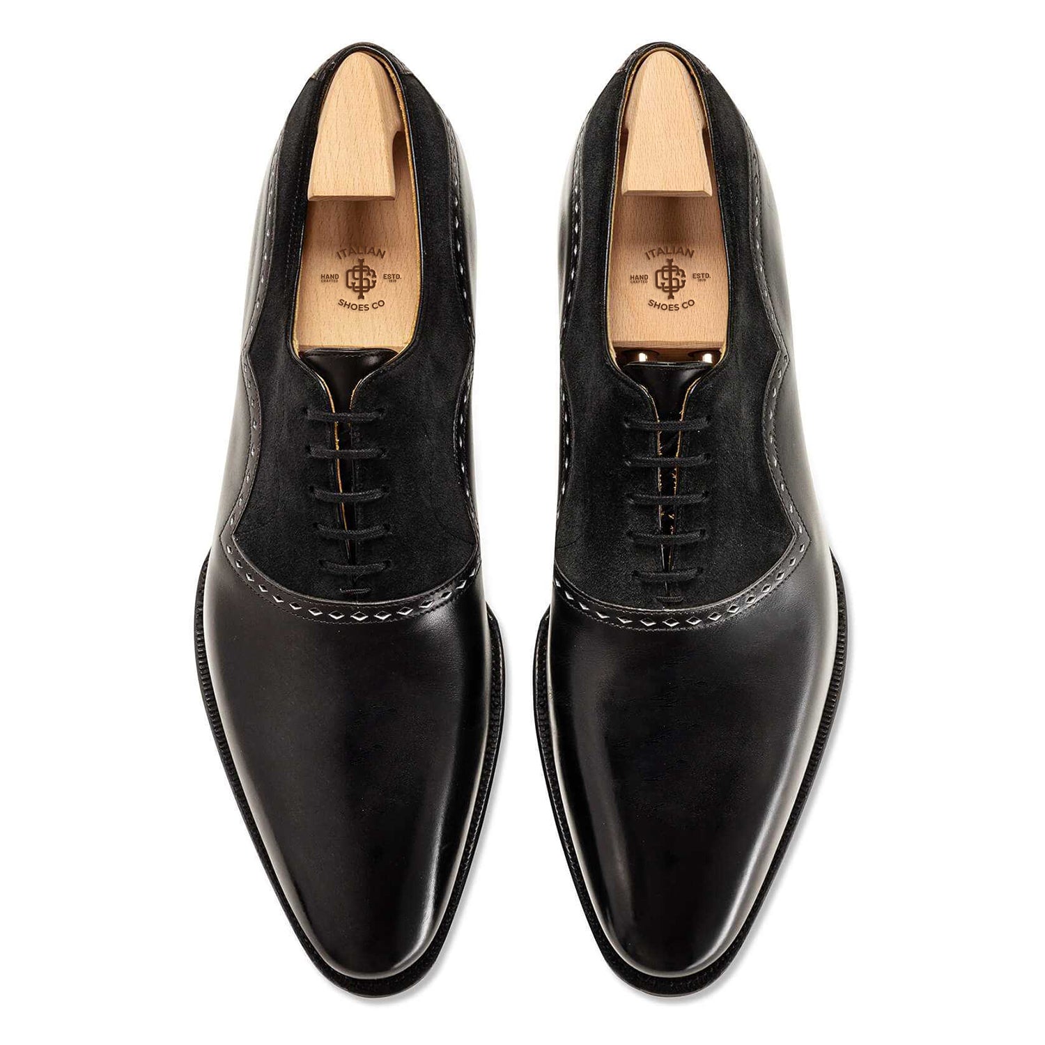 WILFRID CALF AND SUEDE CALF LEATHER BLACK