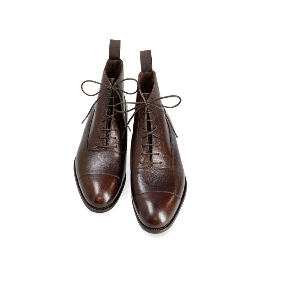 Coffee Captoe Lace up High Ankle Boots