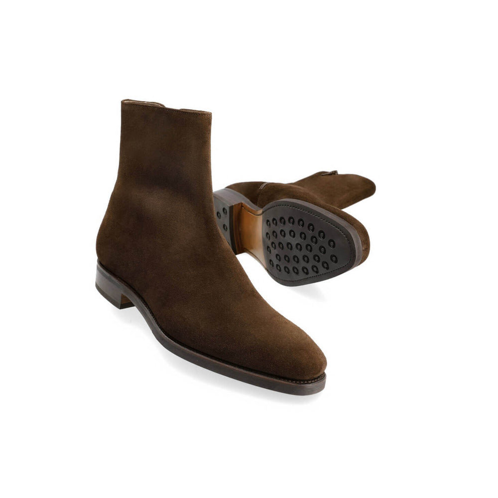 Iroko Suede High Ankle Zip Boots