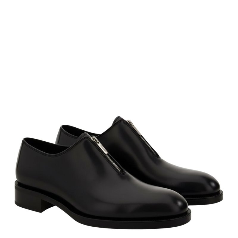 Italian Metallic Zipper Oxford