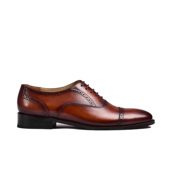 Wingtip Captoe Italian Dress up Dark Brown Men Shoes