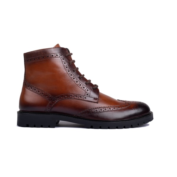 Wingtip High Ankle Shade Brown Boots