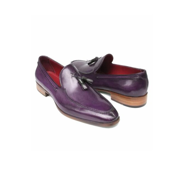 Tassel Loafer in Purple Leather